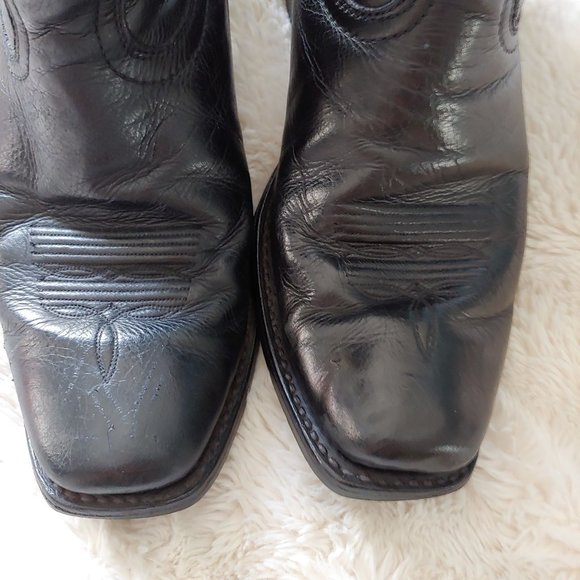 Ariat Men’s Black Deertan Legend Phoenix Boots squar toe 10010938 size 9EEE main image 7